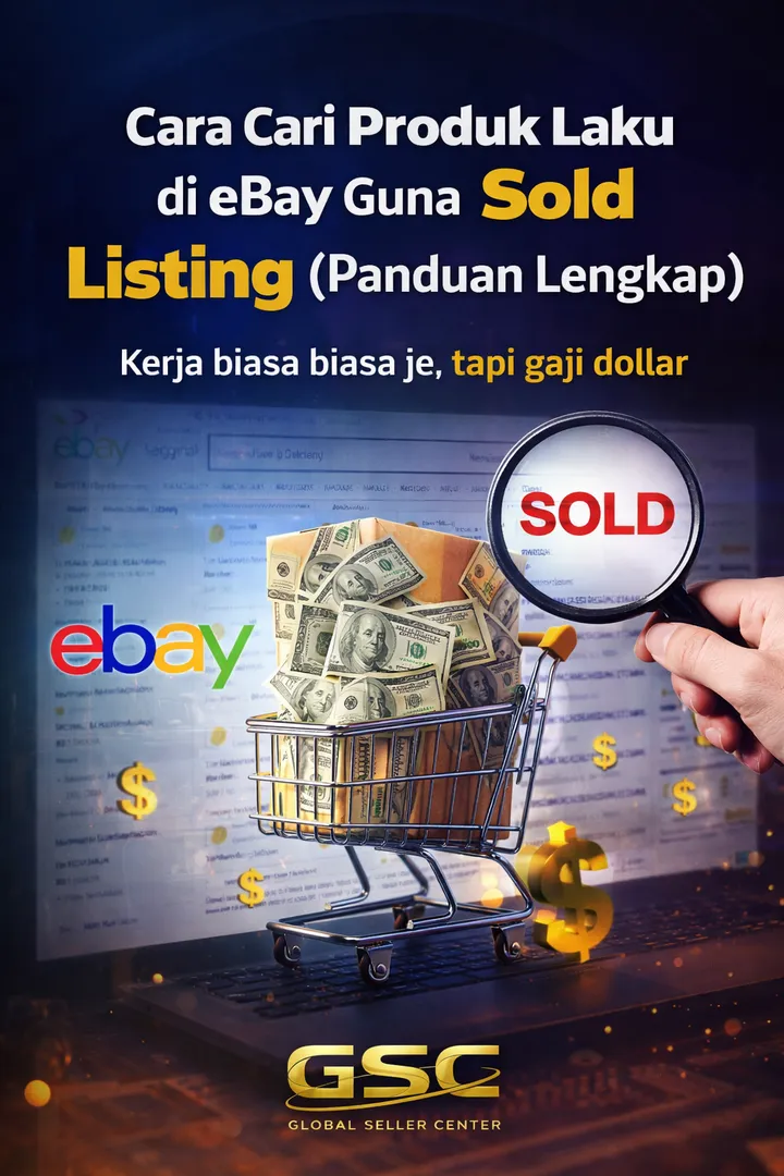 Cara Cari Produk Laku di eBay Guna Sold Listing  (updated)