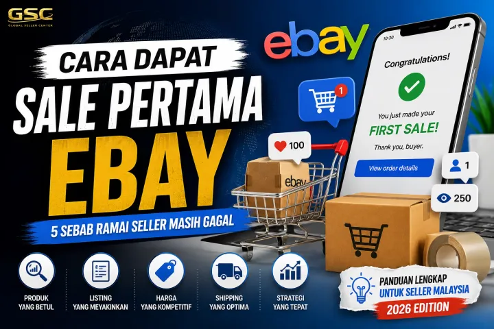 Cara Dapat Sale Pertama eBay: 5 Sebab Ramai Seller Gagal